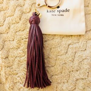 Kate spade double tassel purse charm/key chain